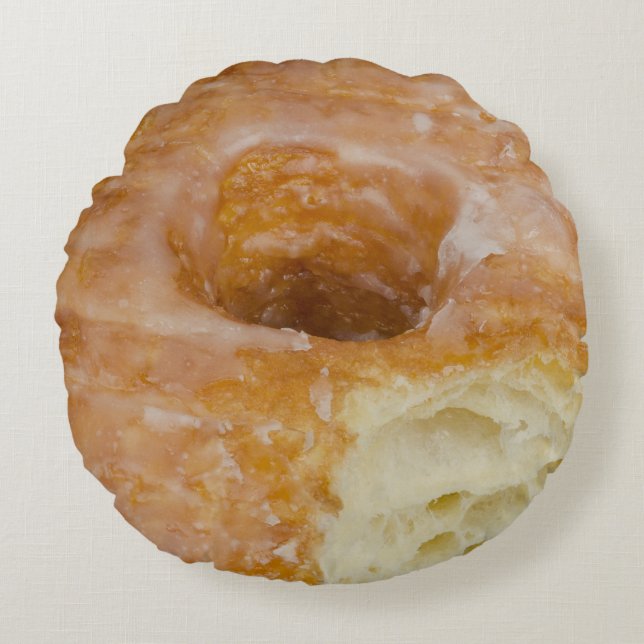 Coussins Ronds Noyer de Doughnut doré (Devant)