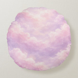 Coussins Ronds Nuages de barbe à papa de rêve