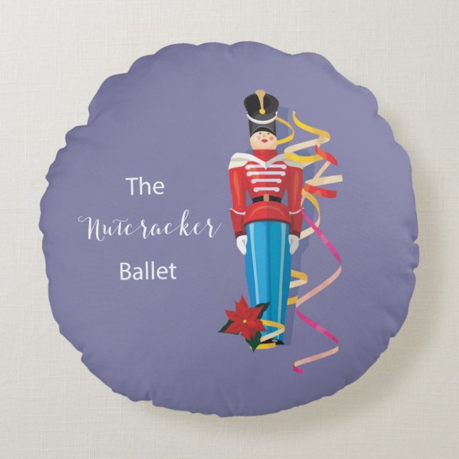 Coussins Ronds Nutcracker Danse Ballet Performance Félicitations (Devant)