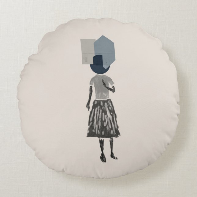 Coussins Ronds objet_14_une femme_1 (Devant)