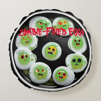 Coussins Ronds OEufs au plat de zombie