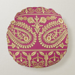 Coussins Ronds OEuvre d'art moghol. or antique indien b