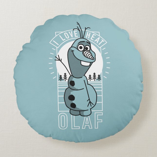 Coussins Ronds  Olaf| J'aime la chaleur (Devant)