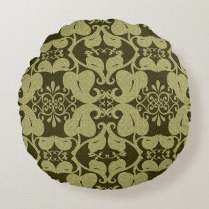 Coussins Ronds Olive vert orné Olive