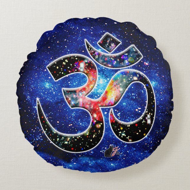 Coussins Ronds OM Dhyana universel (Devant)