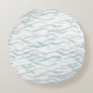 Coussins Ronds Ondes aquarelles