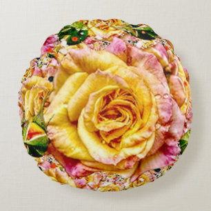 Coussins Ronds Opulence Rose Dorée Groovy :