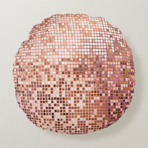 Coussins Ronds or rose : carreaux de mosaïque carré.