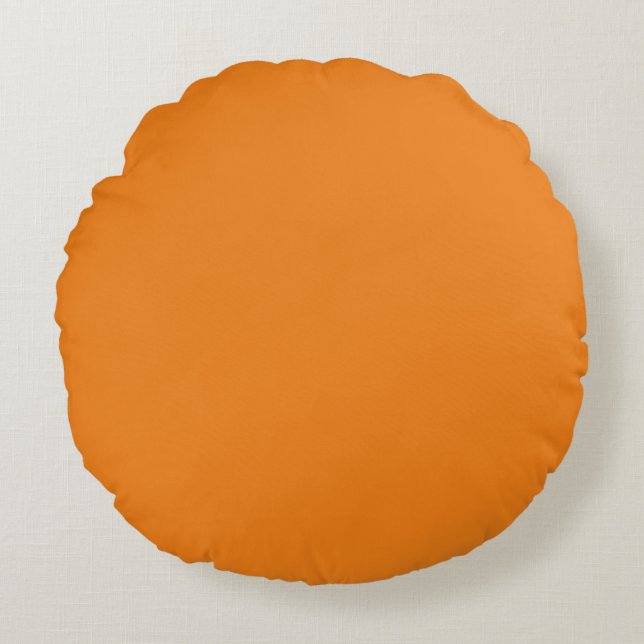 Coussins Ronds Orange solide (Devant)