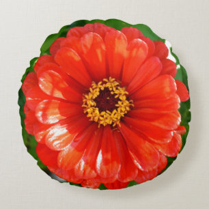 Coussins Ronds Orange Zinnia