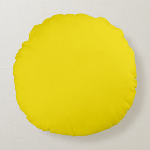 Coussins Ronds Oreiller à jet rond polyester (16 po), jaune citr