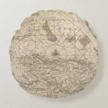 Oreiller à lancer de conception de cartes marines