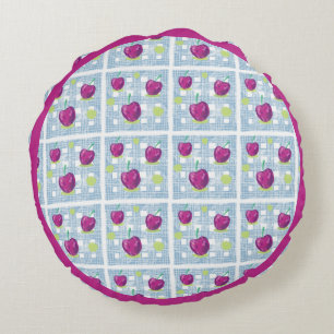 Coussins Ronds Oreiller à lancer Plaid bleu
