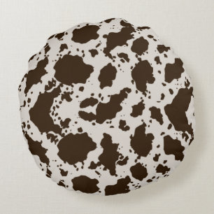 Coussins Ronds Oreiller à lancer rond à impression de vache