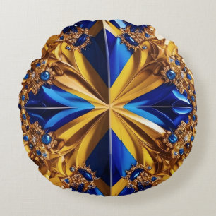 Coussins Ronds Oreiller à lancer rond avec des couleurs suédoises