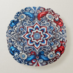 Coussins Ronds Oreiller à lancer rond Couleurs françaises Design