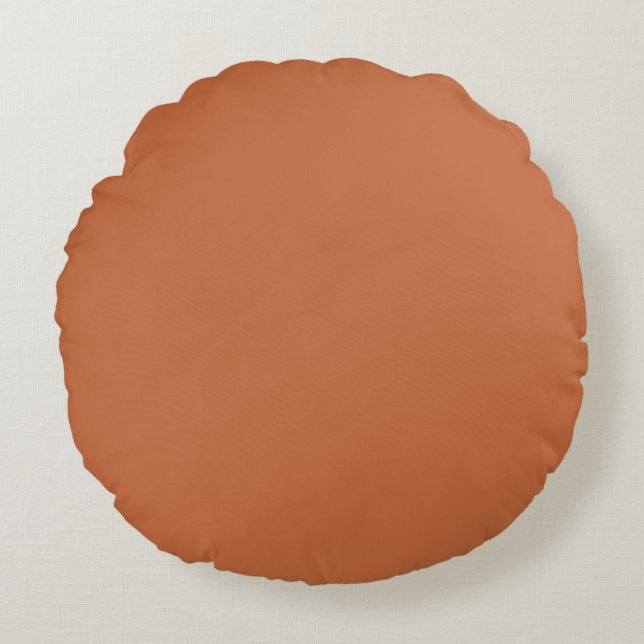 Coussins Ronds Oreiller à lancer rond de Sienne brûlé - 16" rond (Devant)
