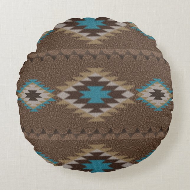 Coussins Ronds Oreiller à lancer rond en coton Tranquillité Sud-O (Devant)
