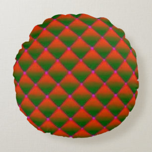 Coussins Ronds Oreiller à lancer rond numérique 3D coloré (16 pou