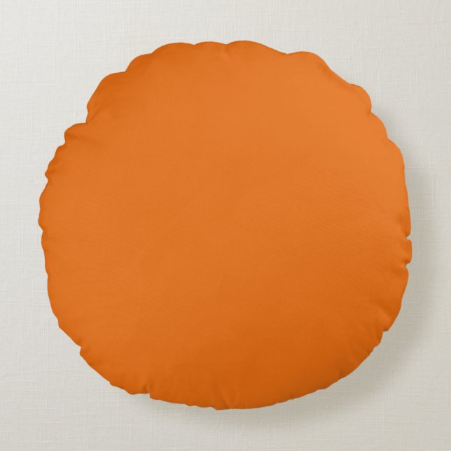 Coussins Ronds Oreiller à lancer rond orange (16 po) (Devant)
