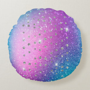 Coussins Ronds Oreiller à lancer rond pour fille Diamond (16 po)