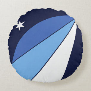 Coussins Ronds Oreiller à lancer ronde avec drapeau de Columbia, 