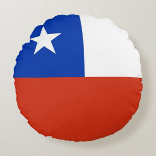 Coussins Ronds Oreiller à lancer ronde avec drapeau du Chili