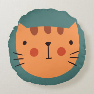 Coussins Ronds Oreiller à tête de chat minime   Salle pour enfant