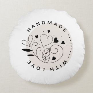 Coussins Ronds Oreiller avec motif d'amour