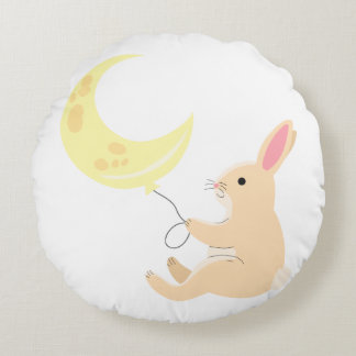 Coussins Ronds Oreiller ballon Lapin & Lune