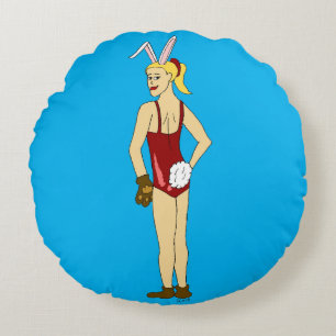 Coussins Ronds oreiller de lapin fille