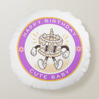 Coussins Ronds Oreiller de naissance mignon pour bébé 