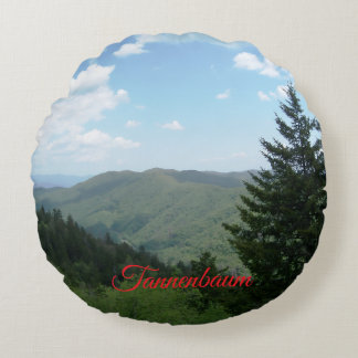 Coussins Ronds Oreiller de Noël Montagne Tannenbaum