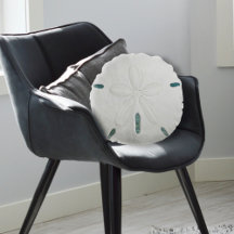Oreiller décoratif rond dollar de sable blanc