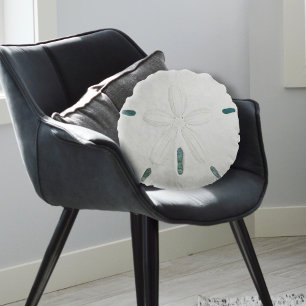 Coussins Ronds Oreiller décoratif rond dollar de sable blanc