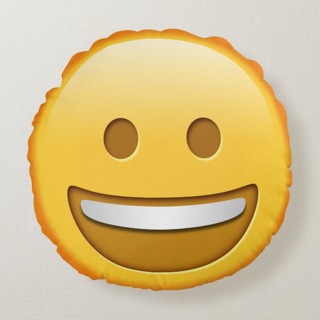 Coussins Ronds Oreiller Emoji Jeter (Devant)