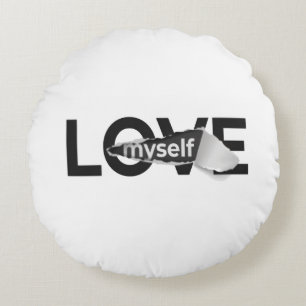 Coussins Ronds Oreiller jeté Amour de soi