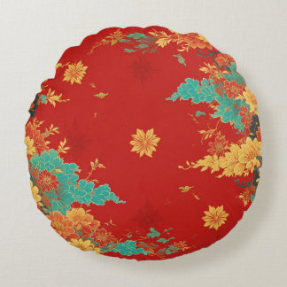Coussins Ronds oreiller rond à motif chinois