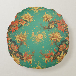 Coussins Ronds oreiller rond à motif chinois