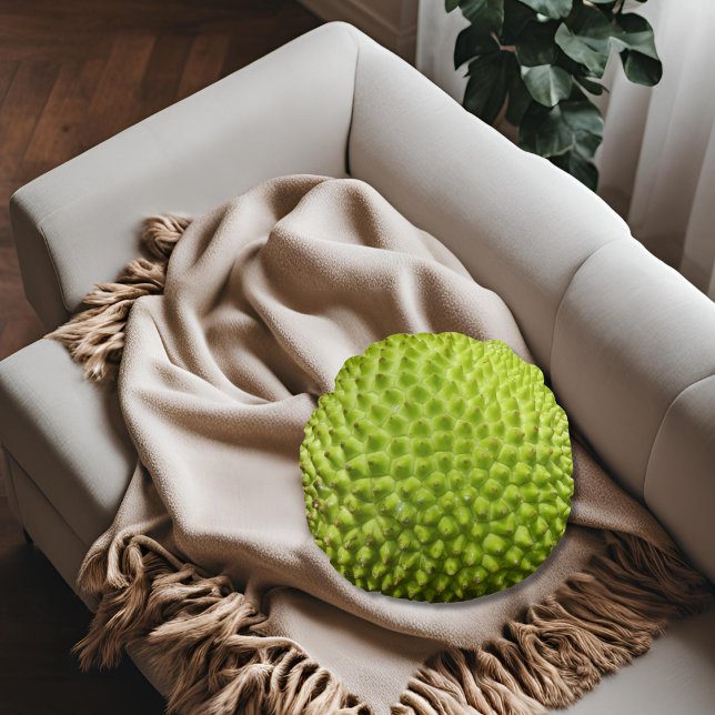 Coussins Ronds Oreiller rond Botanique Artocarpus Camansi (Créateur téléchargé)