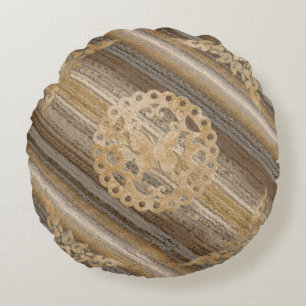 Coussins Ronds Oreiller rond brossé en polyester sur mesure