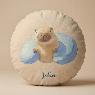 Coussins Ronds Oreiller Rond Capybara – pour les petits fans de c