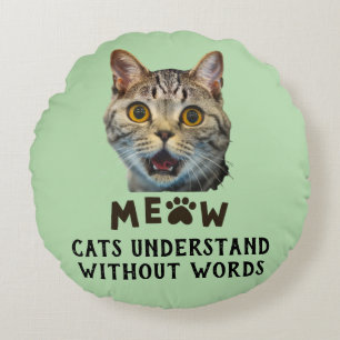 Coussins Ronds Oreiller Rond Chat Comprennent Sans Mots
