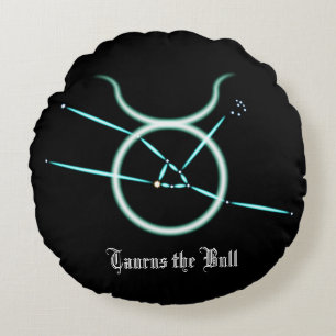 Coussins Ronds Oreiller rond de la constellation du zodiaque Taur