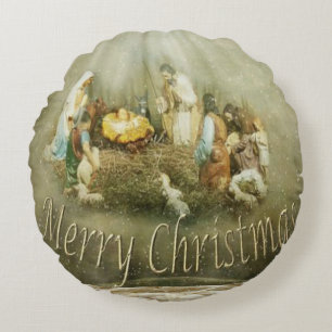 Coussins Ronds Oreiller rond de Noël, Jésus-Christ