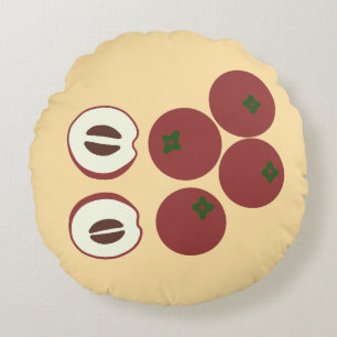 Coussins Ronds Oreiller rond en velours de pomme