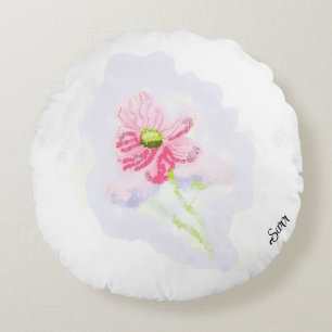 Coussins Ronds Oreiller rond : fleur d'iris .