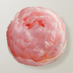 Coussins Ronds Oreiller Rond – Fleur Rose en Fleur Décoration d