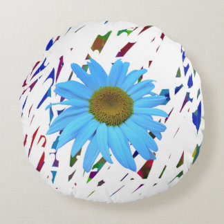 Coussins Ronds Oreiller rond graphique abstrait à la marguerite b