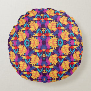 Coussins Ronds Oreiller rond présentant un motif vibrant